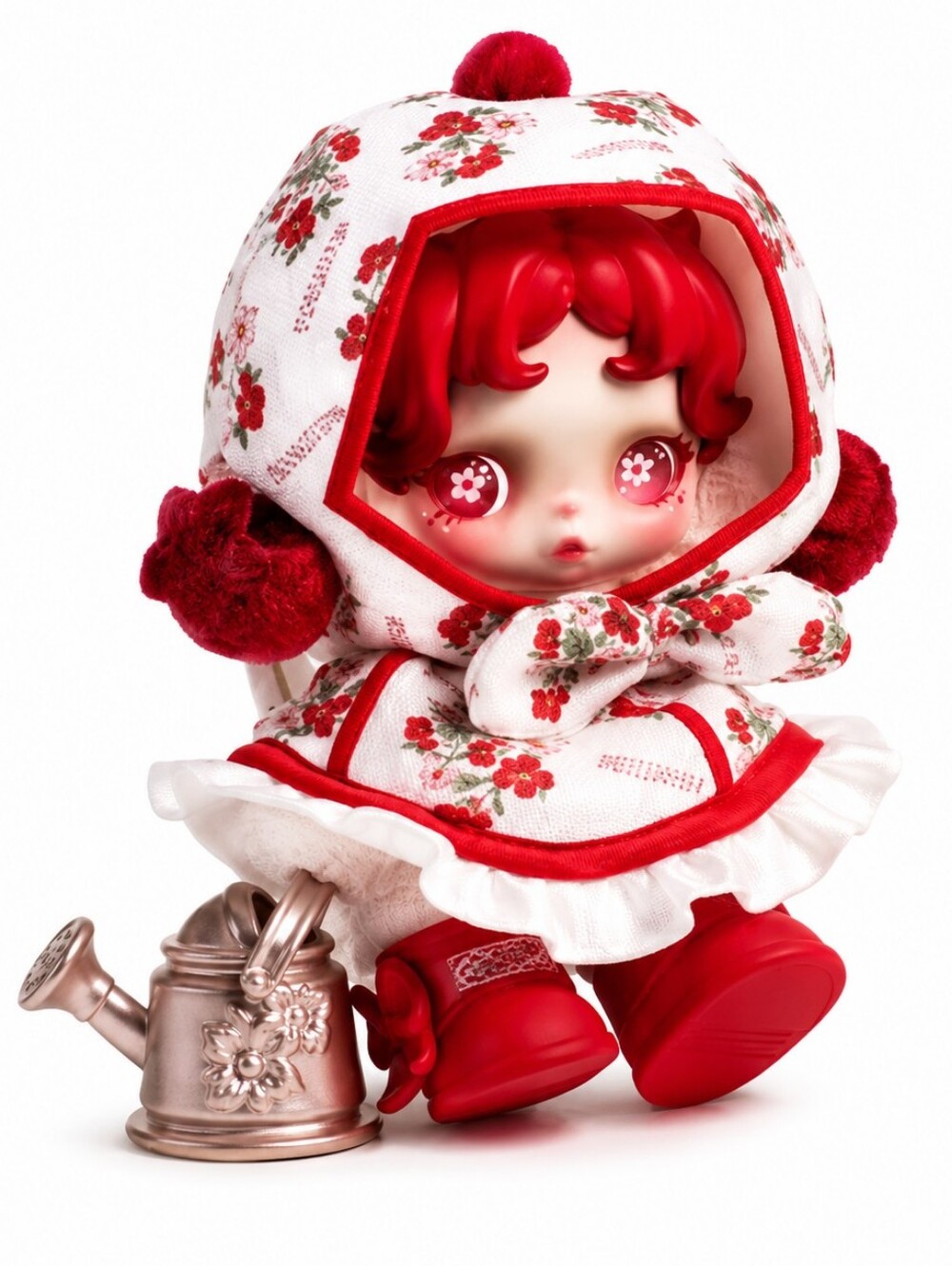 SKULLPANDA Amid Flowers Plush Doll Pendant NIB